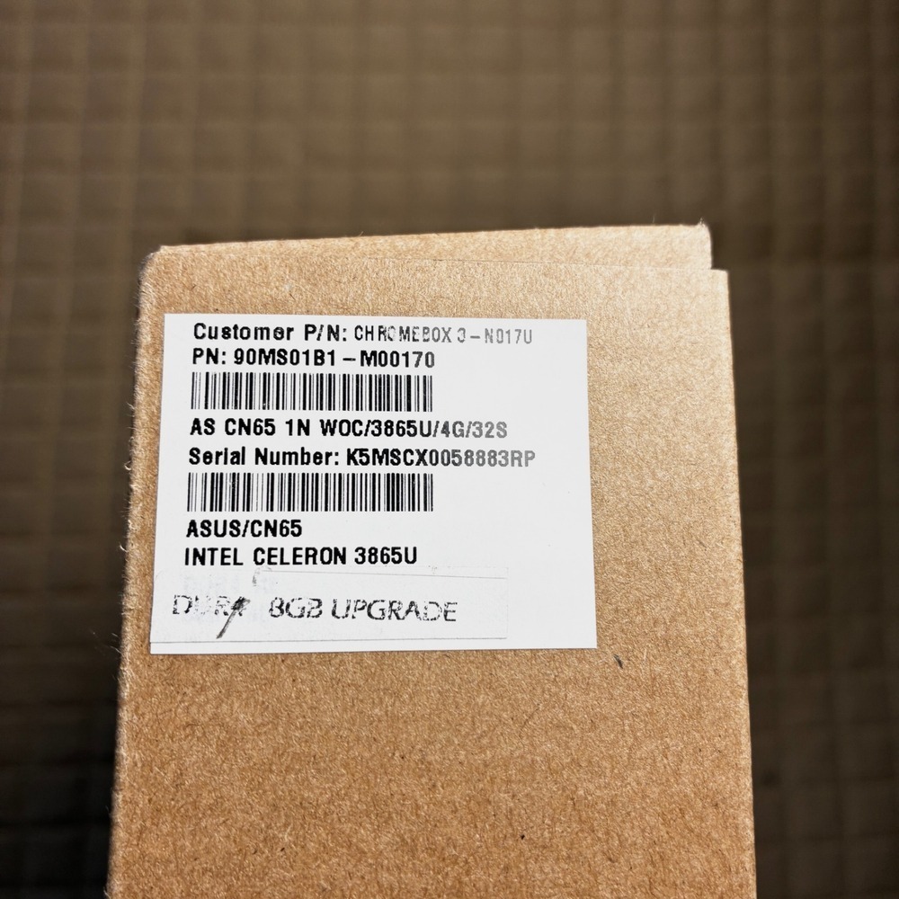 ASUS Chromebox 3 N017U Mini PC Intel Celeron 3865U 8GB RAM 32GB SSD ChromeOS New - Picture 6 of 12